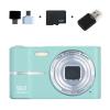 4k Digital Camera Green Travel Camera Compact Pocket Camera Vlog Camera Vintage Digital Camera Vlogging Camera for Photography with 32G Card,50 Mp, 16x Digital Zoom, 2.4in LCD Screen, No Shaking view 3
