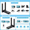 Wireless HDMI Transmitter and Receiver 4k, Plug and Play Portable Extender, HDMI Wireless Supports 2.4/5GHz, Used for Streaming Video, Audio, Files from laptops/TV Boxes/projectors to Monitors view 2
