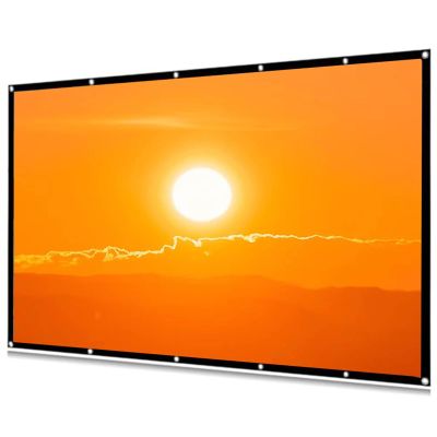 60 Inches Projector Screen, 16:9 Foldable Portable Outdoor Projector Screen for Movie Home Theater Yard Travel(330x187CM/150in)