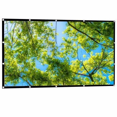 150 Inch Washable Projector Screen, Foldable 16:9 Hanging Movie Screen, for Home Theater Outdoor Indoor(132x75CM/60in)
