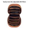 Camera Filter Bag, 8 Pockets Hard Shell Lens Filter Bag, Water & PU Leather Camera Filter Pouch for 95mm Filters view 3
