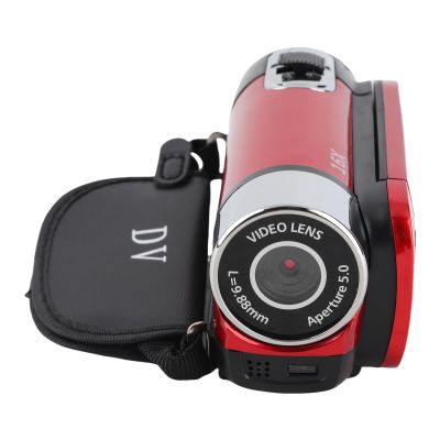 EBTOOLS DV Camera, 1080P 16MP HD Small Video Camera with 16X Digital Zoom, 2.4 Inch Color Screen, Fill Light, Video Recorder for Students, Kids (Red)