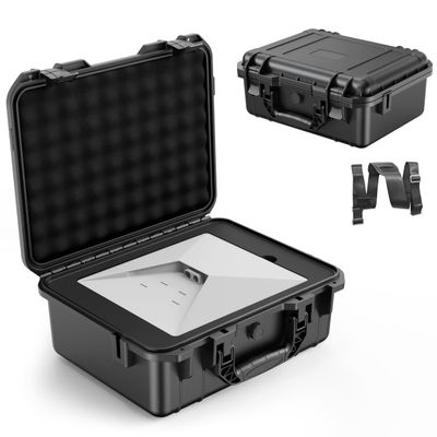 Starlink Mini Case, IP67 Waterproof Hard Case Precision Cut Foam For Starlink Mini, Kickstand, Pipe Adapter, Power Supply, Cables, Outdoor, Travel, Camping