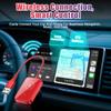 Wirelesss Adapter, 10 Meters Range Plug and Play 5.0GHz Fast Transmission with Voice Control Capabilities, Compatible with Over 98% Car for iOS, Only Suitable for iOS, ABS (Red) view 4