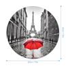 Mouses Pad Computer Mouses Mat Round Cute Mouses Pad with Design Non-Slip Desk Pad Laptop Desk Eiffel Tower Paris Red Umbrella Mat for Office Home Gaming Working view 2
