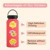Flower: Daffodil Stickers Pack, 60PCs Yellow Flower Vinyl Decals, Aesthetic Waterproof Vinyl Decals, Stickers for Hydro Flask, Laptop, Water Bottle, Gift for Adults (Daffodil) view 4