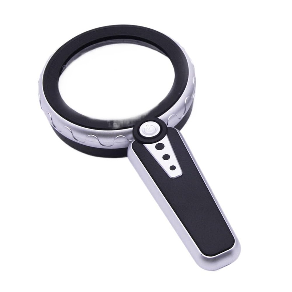 JSEIAJB LED Lights with Warm and Cold Light, Elderly Reading and Maintenance Acrylic Magnifying Glass(D)