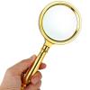 JSEIAJB Large Lens Handheld Magnifier Magnifier Reading Map Newspaper Handle Magnifying Glass(White-Dinosaur Doodle4) view 2