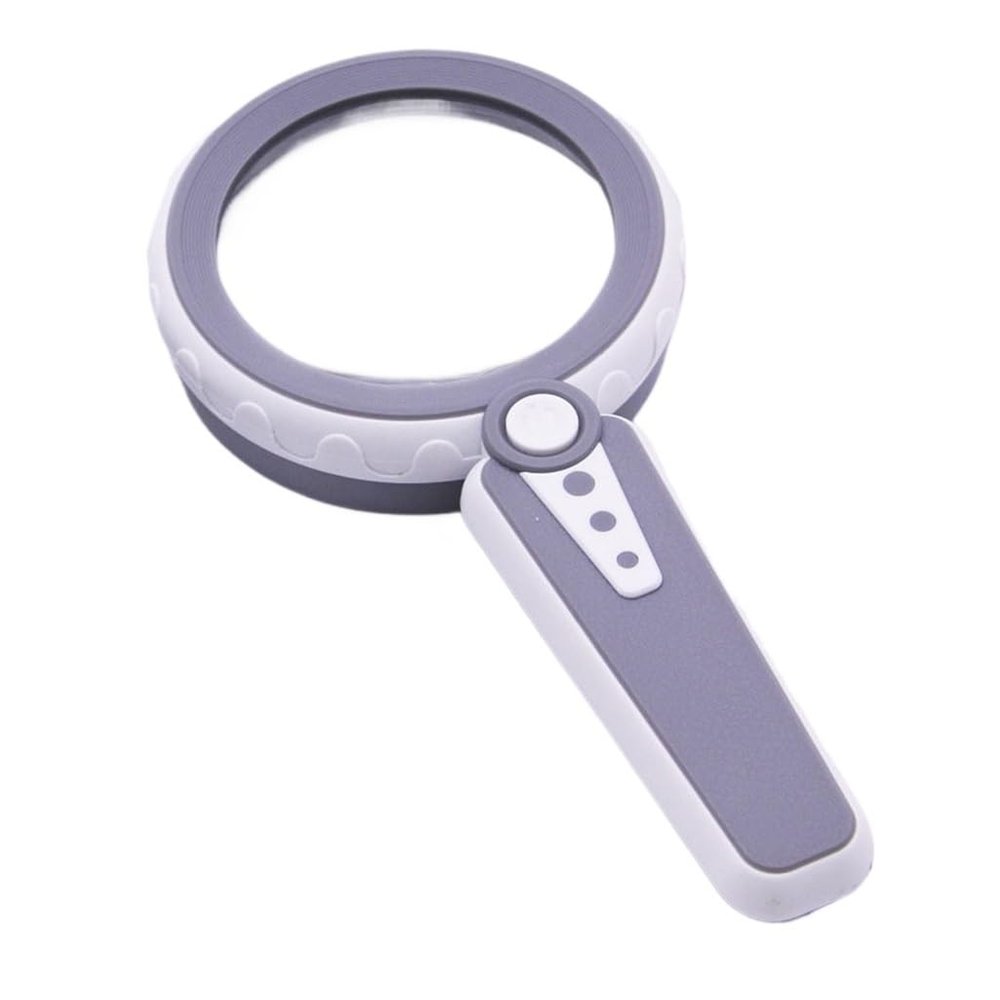 JSEIAJB LED Lights with Warm and Cold Light, Elderly Reading and Maintenance Acrylic Magnifying Glass(D)