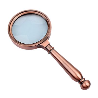 JSEIAJB Large Lens Handheld Magnifier Magnifier Reading Map Newspaper Handle Magnifying Glass(White-Patch Five-Pointed star4)
