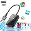 Wirelesss Adapter, 10 Meters Range Plug and Play 5.0GHz Fast Transmission with Voice Control Capabilities, Compatible with Over 98% Car for iOS, Only Suitable for iOS, ABS (Black) view 1