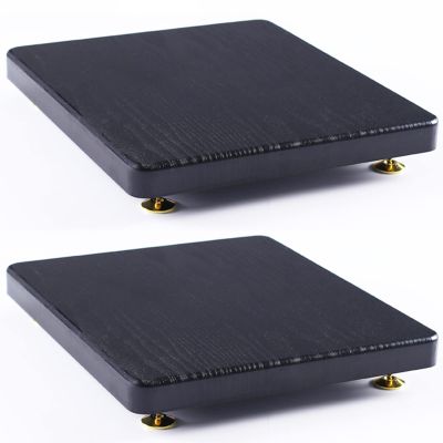 Subwoofer Speaker Stands,for Floor Pair Subwoofer Isolation Stand, Base Stand Platform with Fixed Copper Nails Audio Isolation Feet (Color : Black, Size : 40x40cm)