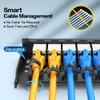 Enmane 6 Port Patch Panel 0.5U CAT7 Keystone Patch Panel for Desk Mount Home Ethernet Termination Box (EM-0.5U CAT7) view 3