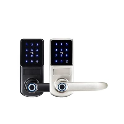 KIEEQGAK Fingerprint Electronic Door Lockwith WiFi TUYA App Digital Safe Keypad Remote Unlock for Home and Hotel Security Smart Lock(A290TY Satin Nickle)