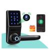 KIEEQGAK Fingerprint Electronic Door Lockwith WiFi TUYA App Digital Safe Keypad Remote Unlock for Home and Hotel Security Smart Lock(A290TY Satin Nickle) view 3