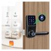KIEEQGAK Fingerprint Electronic Door Lockwith WiFi TUYA App Digital Safe Keypad Remote Unlock for Home and Hotel Security Smart Lock(A290TY Satin Nickle) view 4