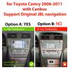 8Core 6G+128G Car Radio for Toyota Camry 2006-2011 Support Canbus Original JBL Navigation, Rimoody Android Car Stereo Wireless Carplay Android Auto 9'' Touchscreen WiFi DSP BT/FM/RDS Backup Camera view 2