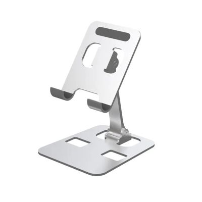 Universal All Aluminum Alloy Foldable Desk Phone Holder Mount Stand for Mobile Phone Holder Tablet Desktop Metal Holder(Sliver)