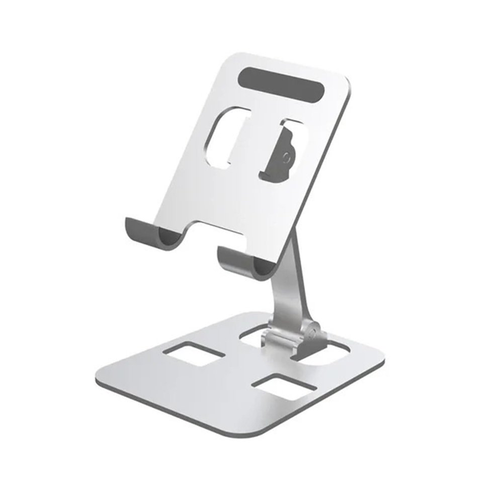 Universal All Aluminum Alloy Foldable Desk Phone Holder Mount Stand for Mobile Phone Holder Tablet Desktop Metal Holder(Sliver)