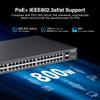 48 Port Full PoE Gigabit Switch with 2 Gigabit SFP, IEEE802.3af/at Max 800W, YuLinca Unmanaged Rackmount Gigabit PoE Switch view 3