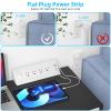 Electrical Outlet Extender with USB C, Flat Wall Plug Extension Cord with 4 Sockets, Surge Protector Power Strip 15 Amps/1200 Joules, 6.5 Ft Multi-Plug Extension Cable for Home Office Dorm, White view 4
