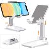 Desk Mobile Phone Holder Stand Adjustable Desktop Tablet Holder Universal Table Cell Phone Stand(Black) view 3