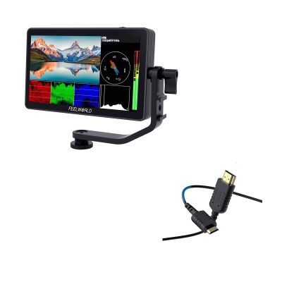 FEELWORLD F6 Plus Camera Monitor with 1 Mini HDMI Cable