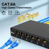 Enmane 6 Port Patch Panel 0.5U CAT6A Keystone Patch Panel Shielded for Desk Mount Home Ethernet Termination Box (EM-0.5U CAT6A) view 3