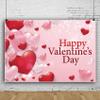 20x10ft Happy Valentines Day Backdrop Pink Love Heart Photography Background Glitter Spots Backdrop Romantic Dinner Date Woman Birthday Wedding Party Decor Portrait Photo Booth Studio Props view 2