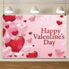 20x10ft Happy Valentines Day Backdrop Pink Love Heart Photography Background Glitter Spots Backdrop Romantic Dinner Date Woman Birthday Wedding Party Decor Portrait Photo Booth Studio Props view 4