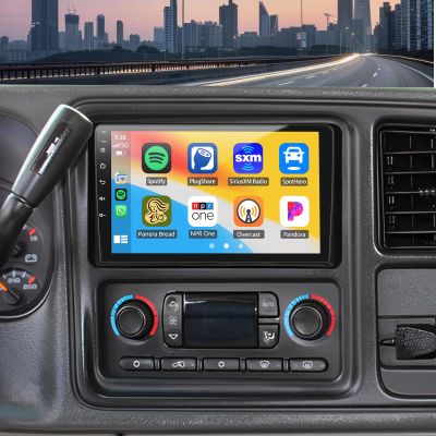 7" Car Radio for Chevrolet Chevy Silverado 1500/2500/3500 2003-2006, Tahoe 2003-2006, GMC Sierra 1500/2500/3500 2003-2006, Yukon 2004-2006, Stereo with Carplay Android Auto GPS WiFi FM/RDS SWC