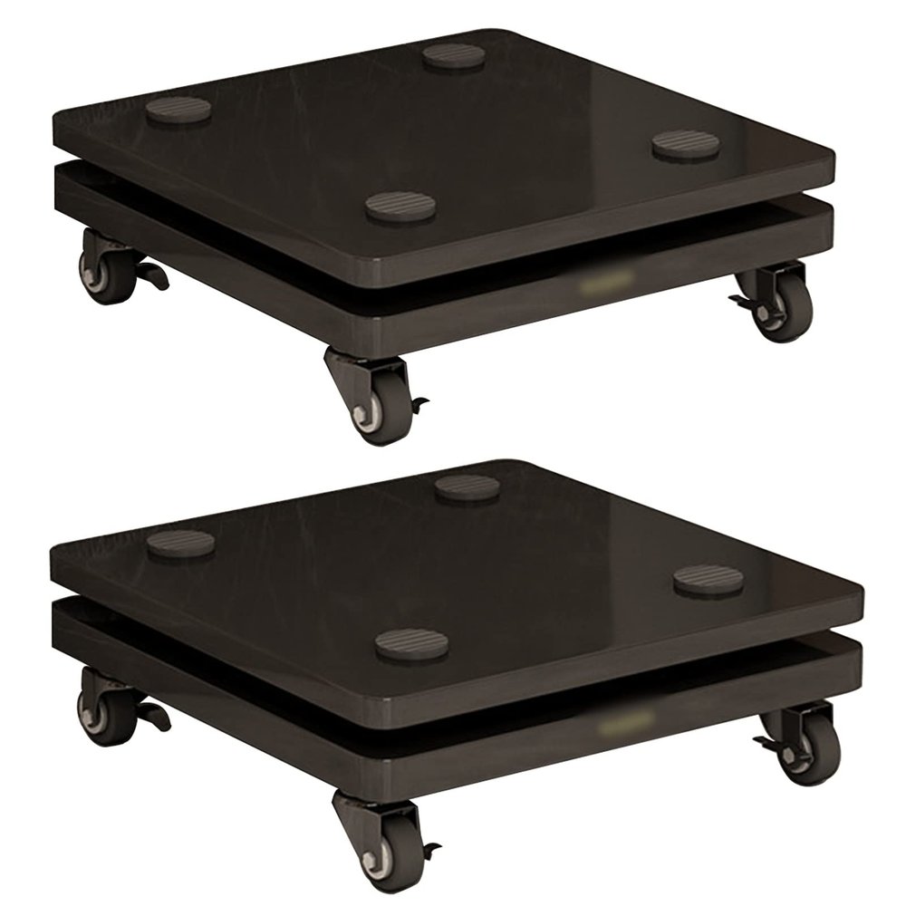 2PCS Floors Speaker Stands with Wheels, Speaker Isolation Feet Platform, Mobile Subwoofer Base, Riser Stabilizer for Standard Speaker