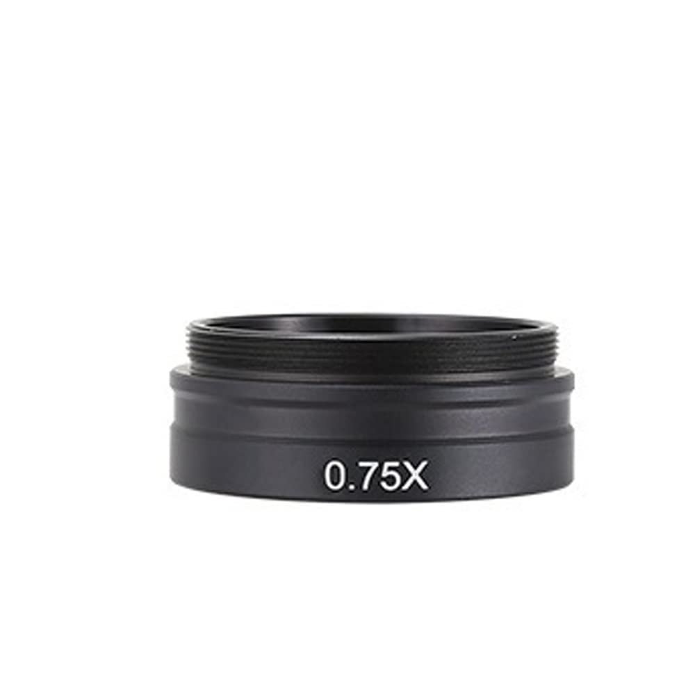 Microscope Kit M42 Barlow Lens 0.3X 0.5X 0.75X 1X 1.5X 2X Stereo Microscope Auxiliary Objective Lens with 48mm Thread Objectives Microscope Lens Adapters(0.75X)