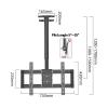 Adjustable Ceiling TV Mount Bracket, Tilt and Rotatable TV Stand, LCD TV Ceiling Mount, Fits 39-85inch TVs, Max VESA 600x400mm, with Loading 176 Lbs view 2