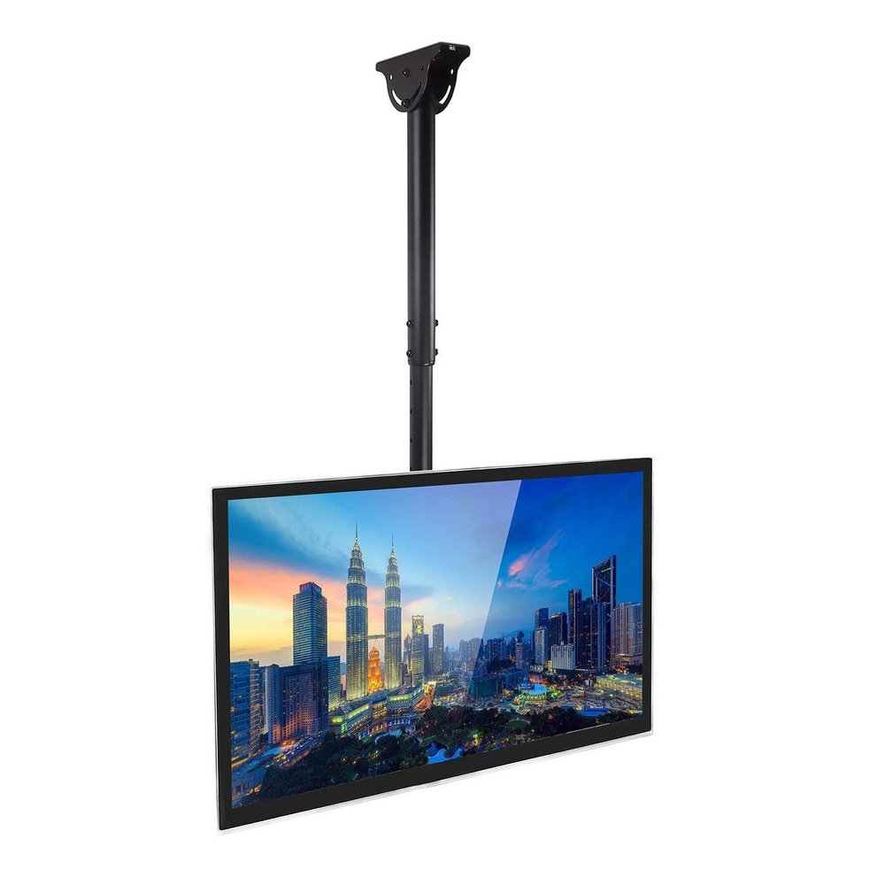 TV Mount - TV Ceiling Mount Bracket, Adjustable Height Full Motion 360 Deg Rotation Tilting Swiveling for Flat Panel LCD LED OLED Plasma TVs, Fits up to 75 Inch TVs, 110 Pound Capacity (Tele