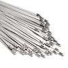 100pcs Metal Zip Ties Heavy Duty Outdoor Use, Chain Link Fence Parts Chicken Coop Accessories Stainless Steel Zip Ties Heavy Duty, Chain Link Fence Ties,Electrical Cable Ties Pipes, Exhaust Wrap view 1