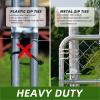 100pcs Metal Zip Ties Heavy Duty Outdoor Use, Chain Link Fence Parts Chicken Coop Accessories Stainless Steel Zip Ties Heavy Duty, Chain Link Fence Ties,Electrical Cable Ties Pipes, Exhaust Wrap view 2
