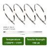 100pcs Metal Zip Ties Heavy Duty Outdoor Use, Chain Link Fence Parts Chicken Coop Accessories Stainless Steel Zip Ties Heavy Duty, Chain Link Fence Ties,Electrical Cable Ties Pipes, Exhaust Wrap view 3