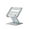 Adjustable laptop stand with 360 degree rotating base, multi interface aluminum alloy heat dissipation bracket USB extender, laptop stand, ergonomic, foldable laptop stand, suitable for desktop use view 1
