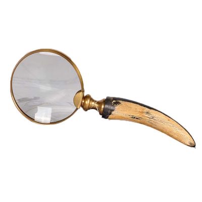 JSEIAJB Brass Magnifier, Antique Handle 10X Reading Glass for Reading Book Recognition Gift Retro