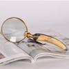 JSEIAJB Brass Magnifier, Antique Handle 10X Reading Glass for Reading Book Recognition Gift Retro view 2