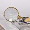 JSEIAJB Brass Magnifier, Antique Handle 10X Reading Glass for Reading Book Recognition Gift Retro view 4