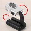 JSEIAJB Mini Three-Folding 10X Magnifier Zinc Alloy Magnifier Magnifying Glass with Scale for Textile Optical Jewelry Tool view 4