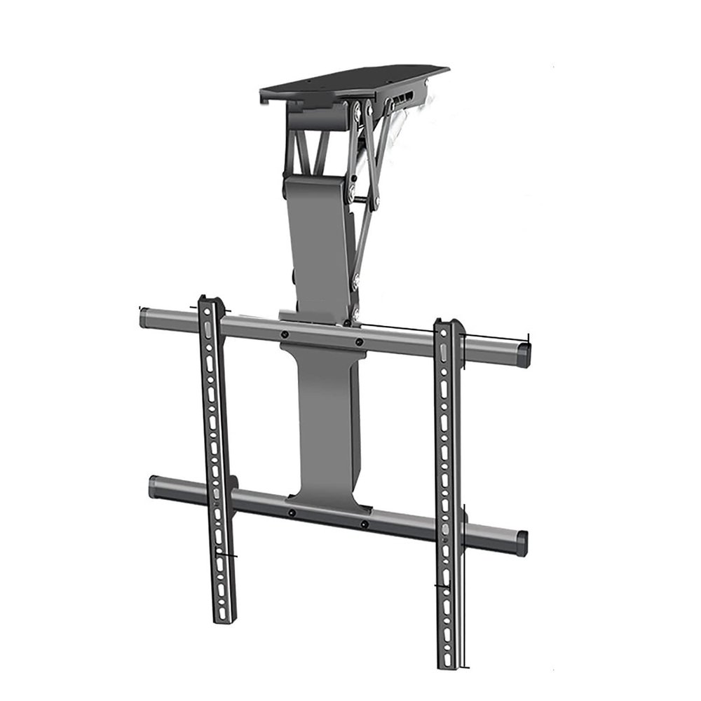Adjustable Ceiling TV Mount Bracket - Motorized Tv Mount, 0-85 Flip Down TV/Monitor Bracket, 32-70 Inch Electric TV Lift, Remote Control Large Flip Down Motorized Pitched Roof (Black)