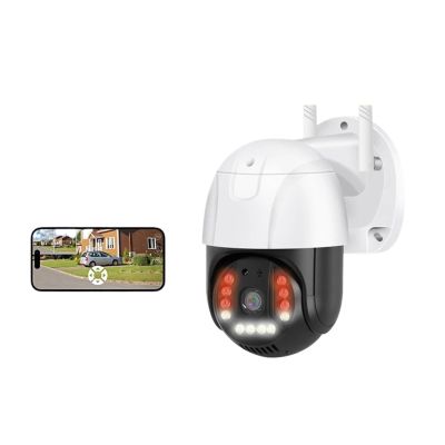 QDVOPHZA Surveillance Camera 4G SIM Card CCTV Camera Wireless Monitor Outdoor Waterproof Smart Home 360 Night Vision(E/U,4G Camera Add 32G)