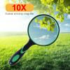 JSEIAJB Portable 10X Magnifying Glass Handheld Magnifier for Jewelry Newspaper Book Reading Eye Loupe Glass Magnifying Glass view 2