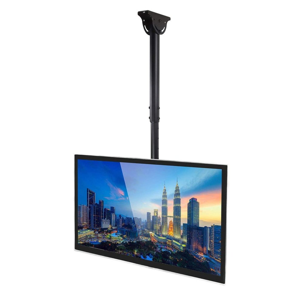 Adjustable TV Ceiling Mount Bracket - TV Wall Mount Bracket Fits 32-65 Inch 4K TVs, Adjustable Height Telescoping Tilt and Swivel Flat Screen Display, Black (Size : 60cm-90cm)
