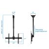 Adjustable TV Ceiling Mount Bracket - TV Wall Mount Bracket Fits 32-65 Inch 4K TVs, Adjustable Height Telescoping Tilt and Swivel Flat Screen Display, Black (Size : 60cm-90cm) view 2