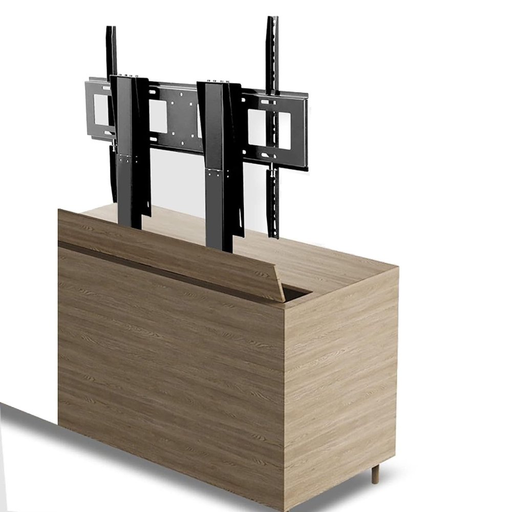 Adjustable TV Mount Bracket - TV Motorized Lift, Tv Lift Mechanism with Remote, Dual Motor Lift Stroke 150cm/59.0inch, for 55" - 120" TVs Up to 130kg/286lb