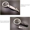 JSEIAJB Hand-held MagnifierLED Light, Reading Glass Lens Jewelry Loupe White for The Elderly Reading Maintenance view 3